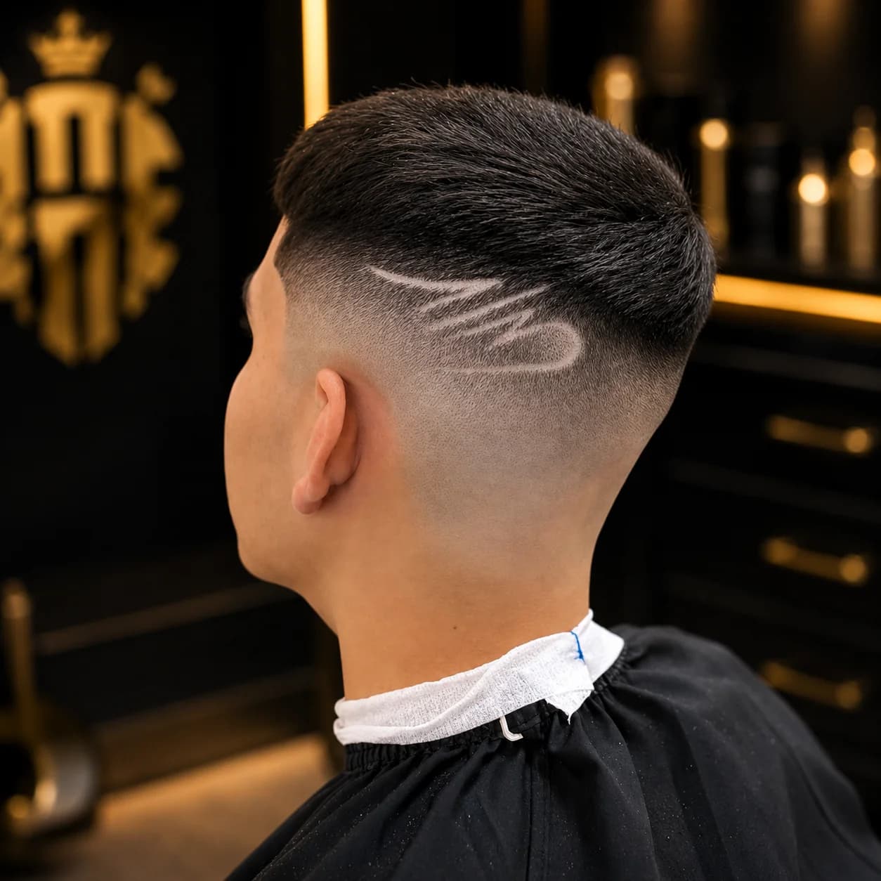 Fade con diseño de líneas a navaja