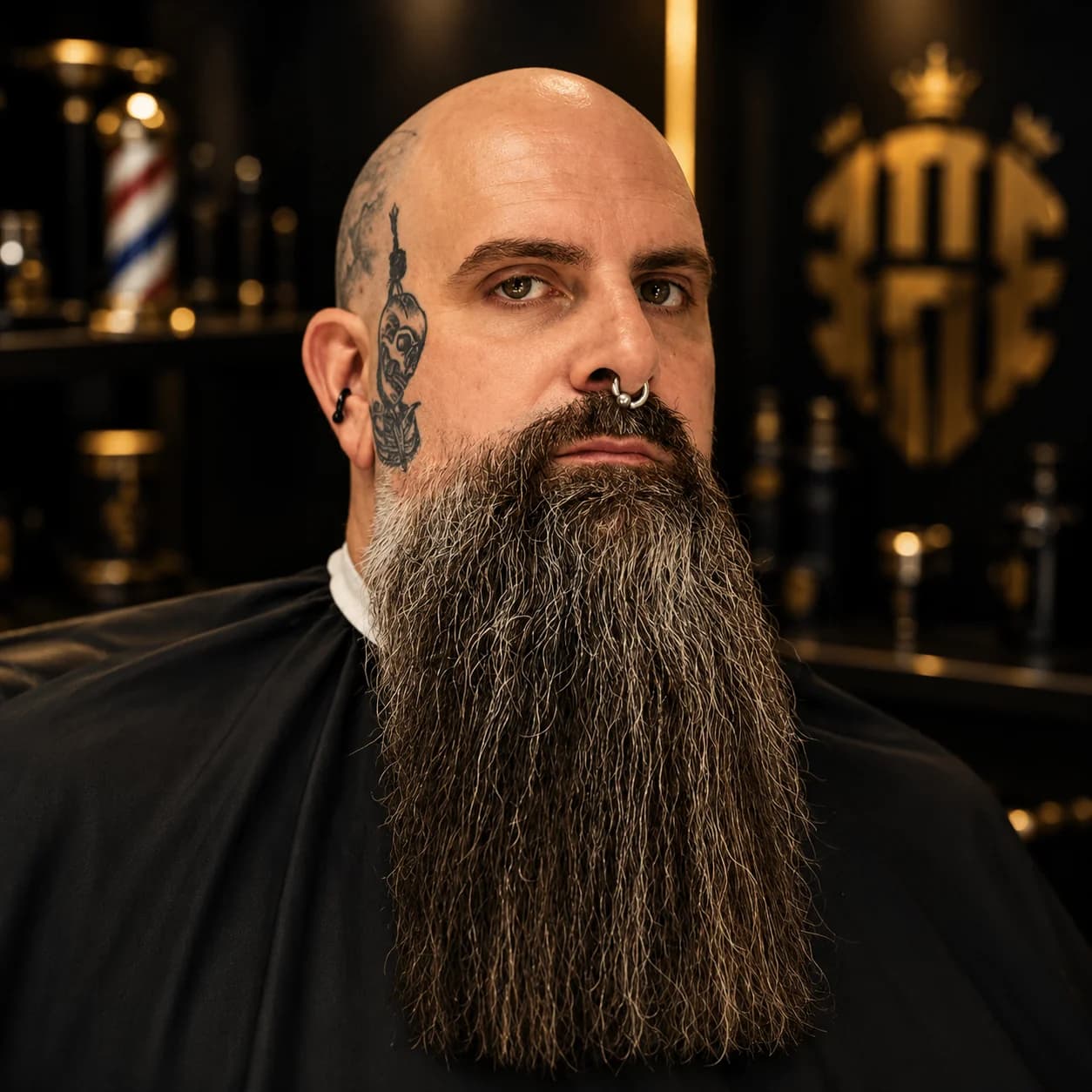 Barba larga prolijamente trabajada